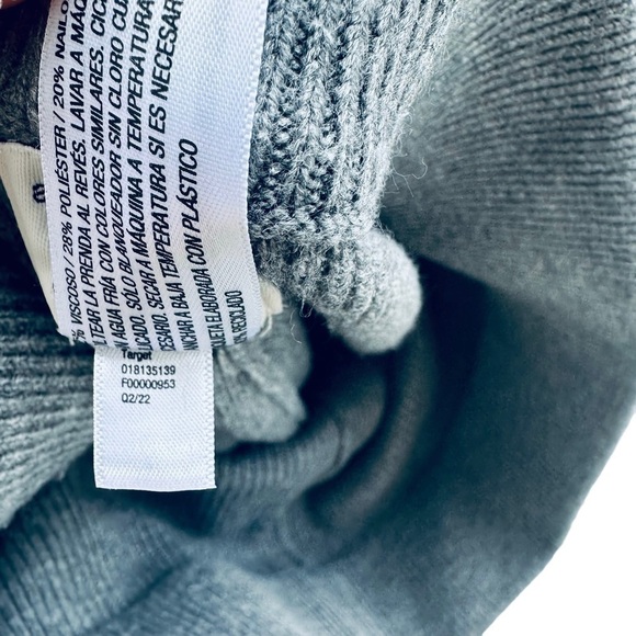 A New Day Wide Leg Knit Pants Grey High Waist Women’s Small - Picture 6 of 6